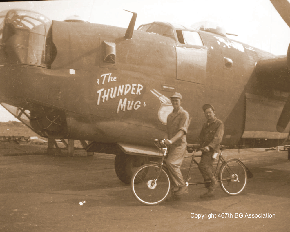 Ground crew next to 'Thunder Mug"