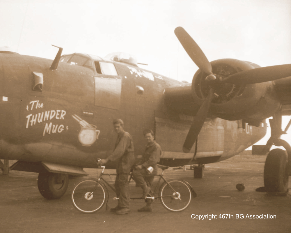 Ground crew next to 'Thunder Mug"